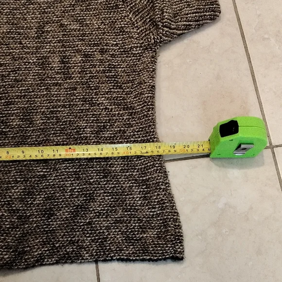 VINTAGE JAEGER Camel Hair & Wool Knit Sweater | Convertible Portrait Neck L - Picture 11 of 11